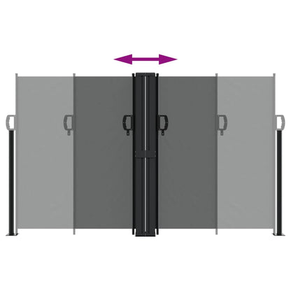 Tenda da Sole Laterale Retrattile Antracite 140x600 cm | homemem39