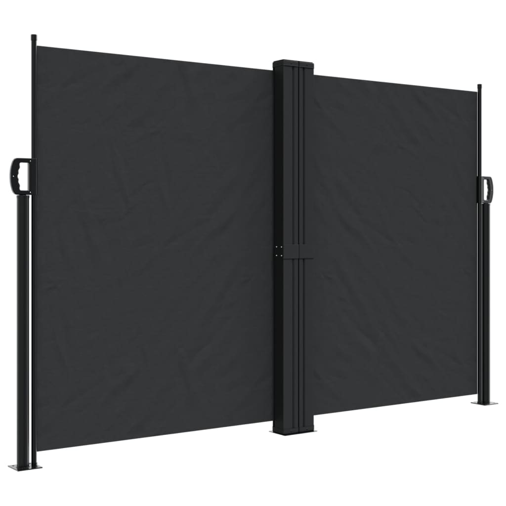 Tenda da Sole Laterale Retrattile Nera 160x600 cm | homemem39