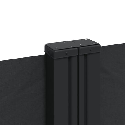 Tenda da Sole Laterale Retrattile Nera 160x600 cm | homemem39