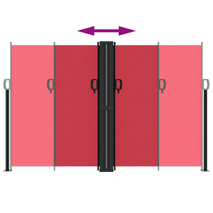 Tenda da Sole Laterale Retrattile Rossa 160x600 cm