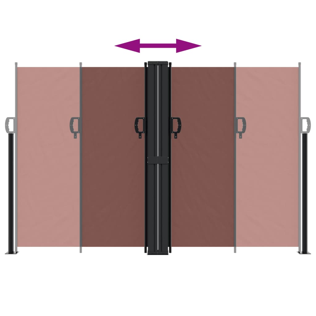 Tenda da Sole Laterale Retrattile Marrone 160x600 cm | homemem39