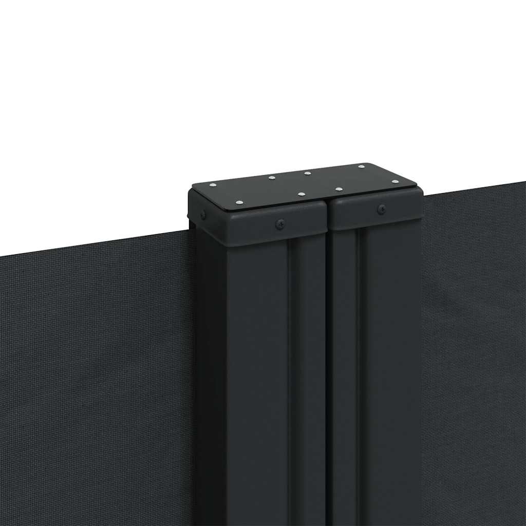 Tenda da Sole Laterale Retrattile Nera 180x600 cm