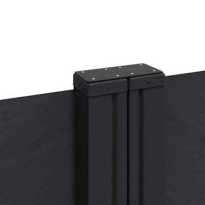 Tenda da Sole Laterale Retrattile Nera 180x600 cm
