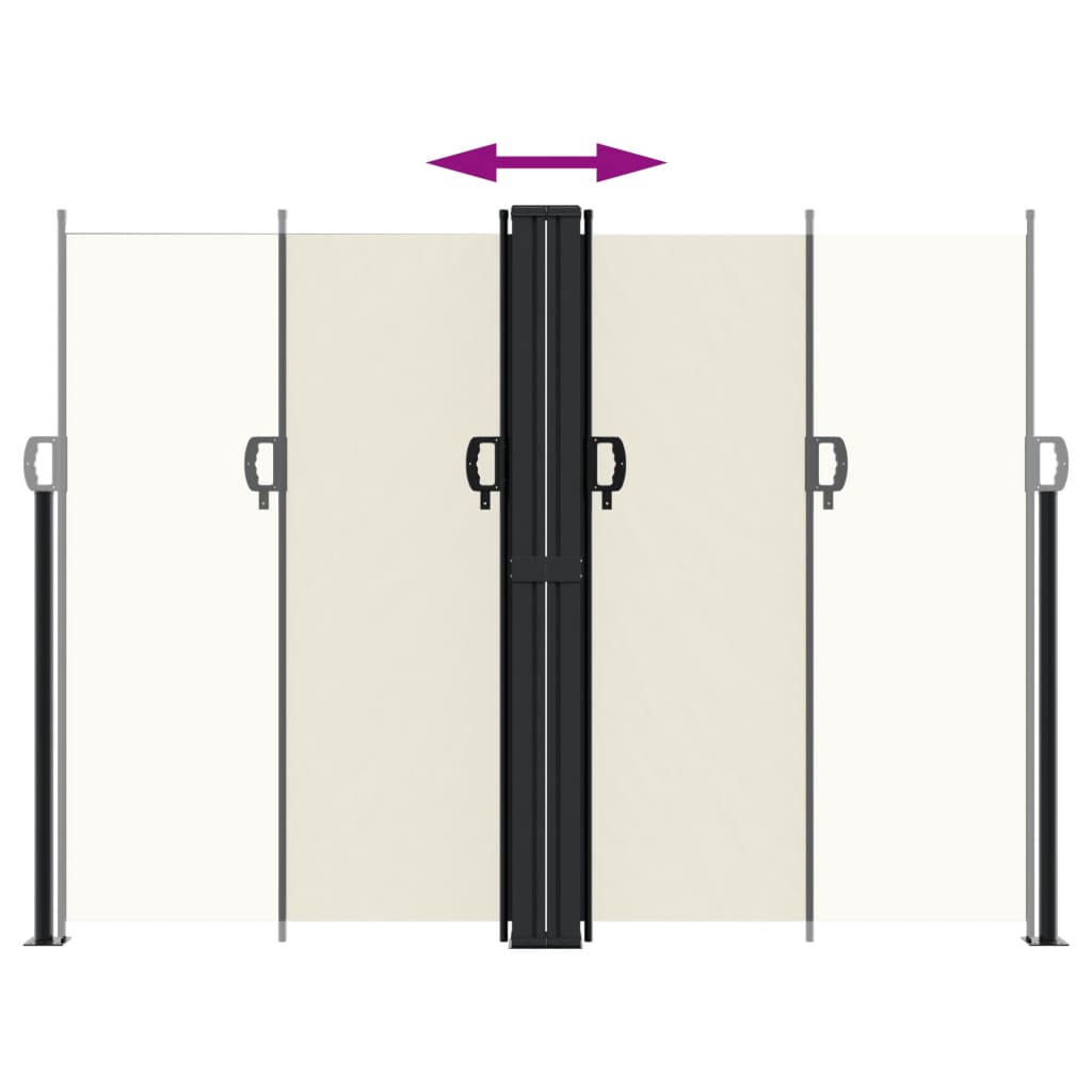 Tenda da Sole Laterale Retrattile Crema 180x600 cm - homemem39
