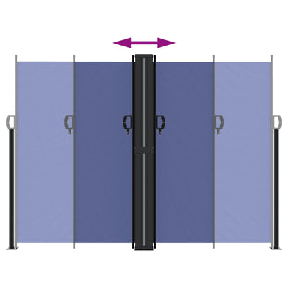 Tenda da Sole Laterale Retrattile Blu 180x600 cm