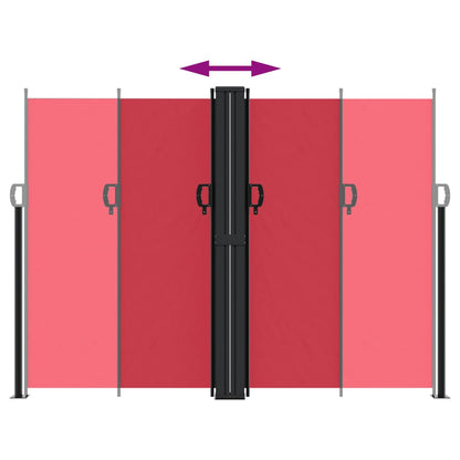 Tenda da Sole Laterale Retrattile Rossa 180x600 cm | homemem39