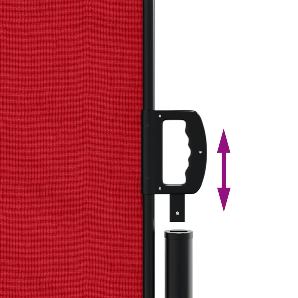 Tenda da Sole Laterale Retrattile Rossa 180x600 cm | homemem39