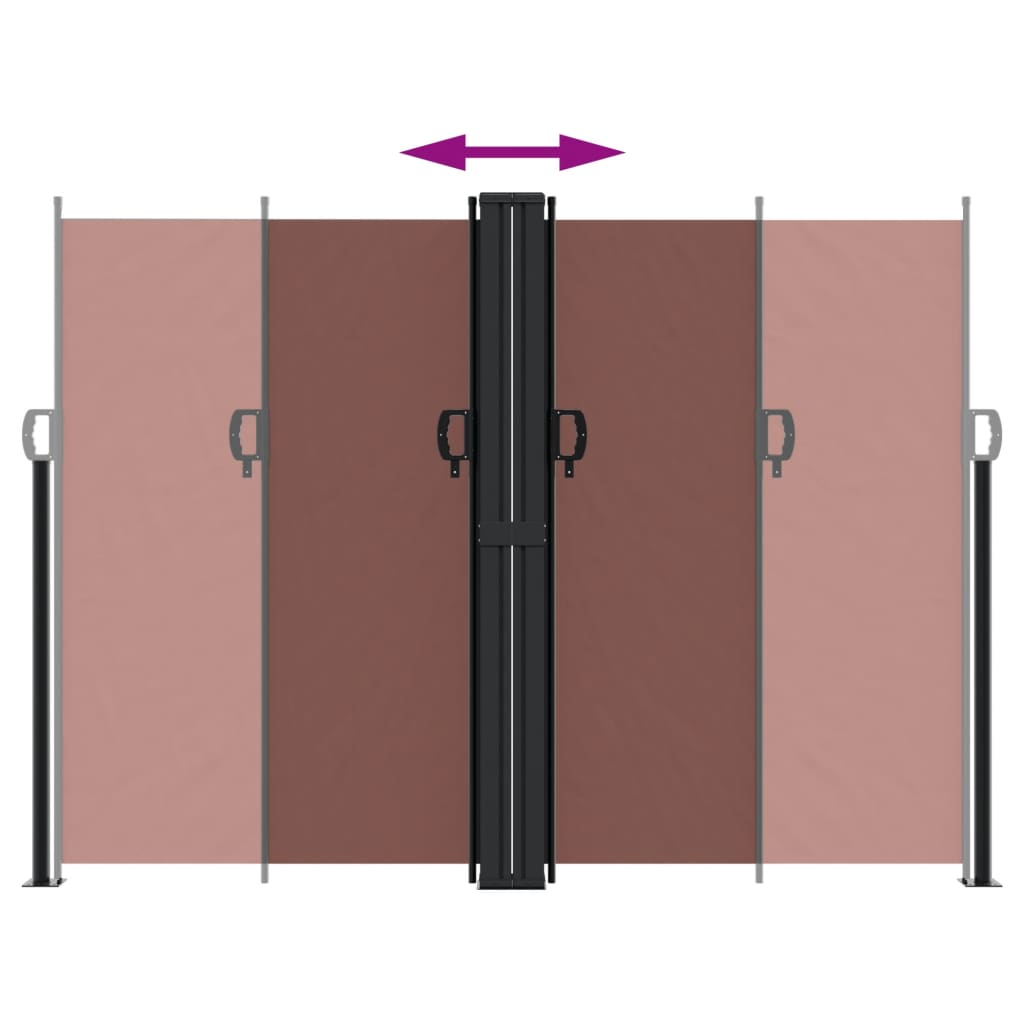 Tenda da Sole Laterale Retrattile Marrone 180x600 cm | homemem39