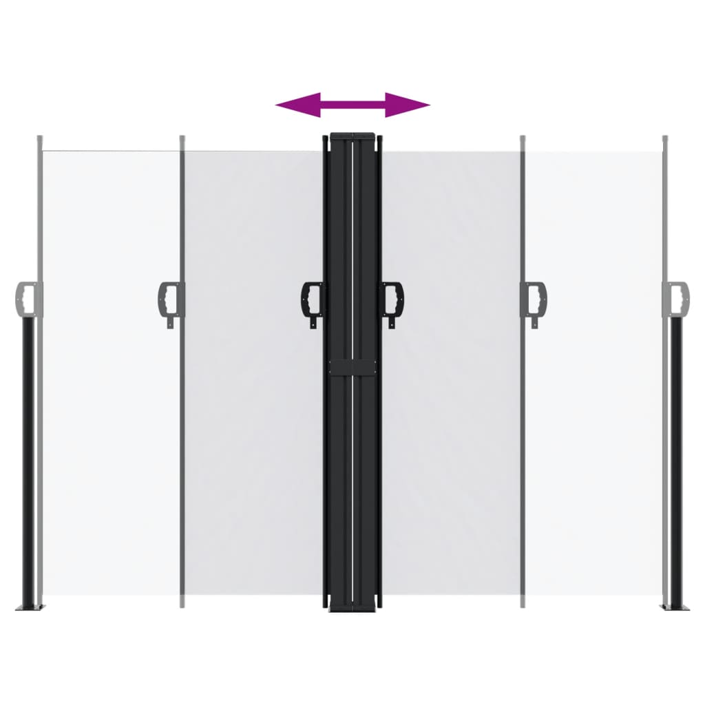 Tenda da Sole Laterale Retrattile Bianco 180x600 cm - homemem39