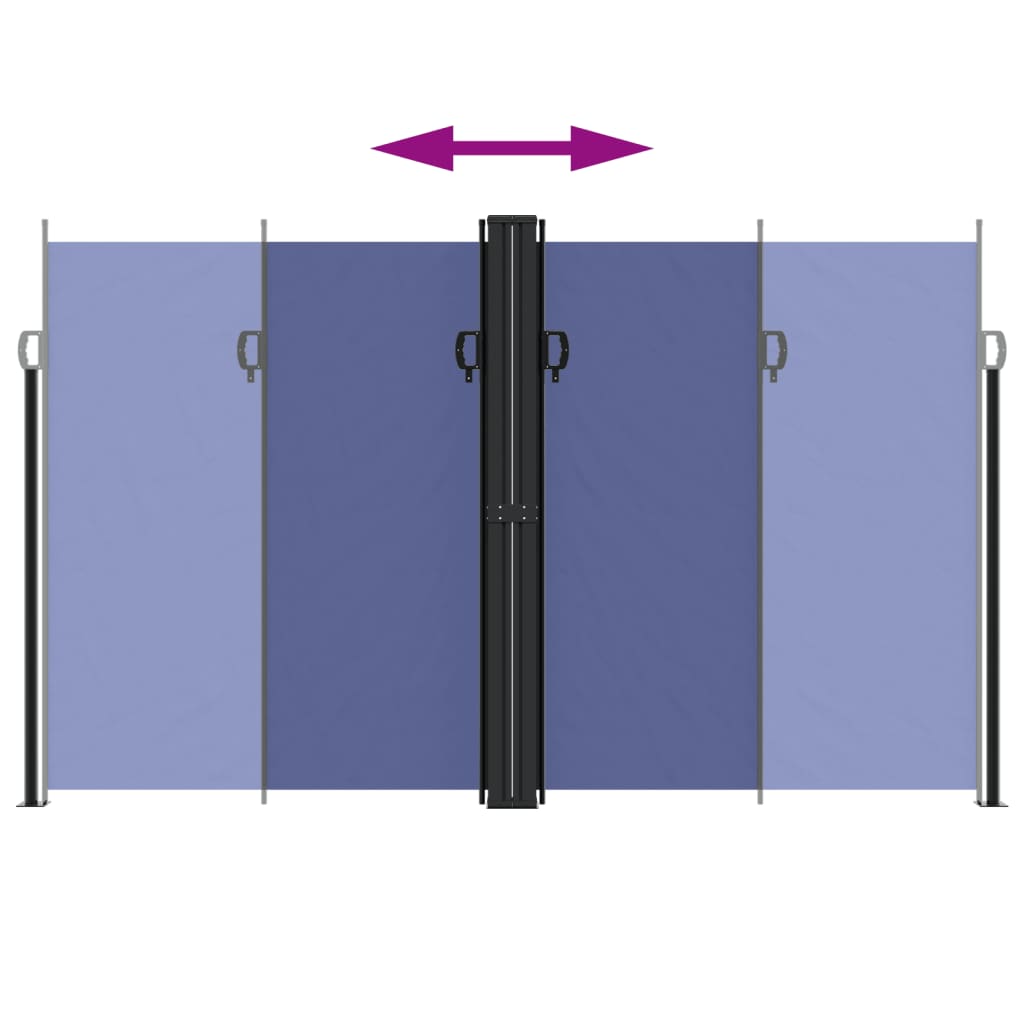 Tenda da Sole Laterale Retrattile Blu 200x600 cm | homemem39