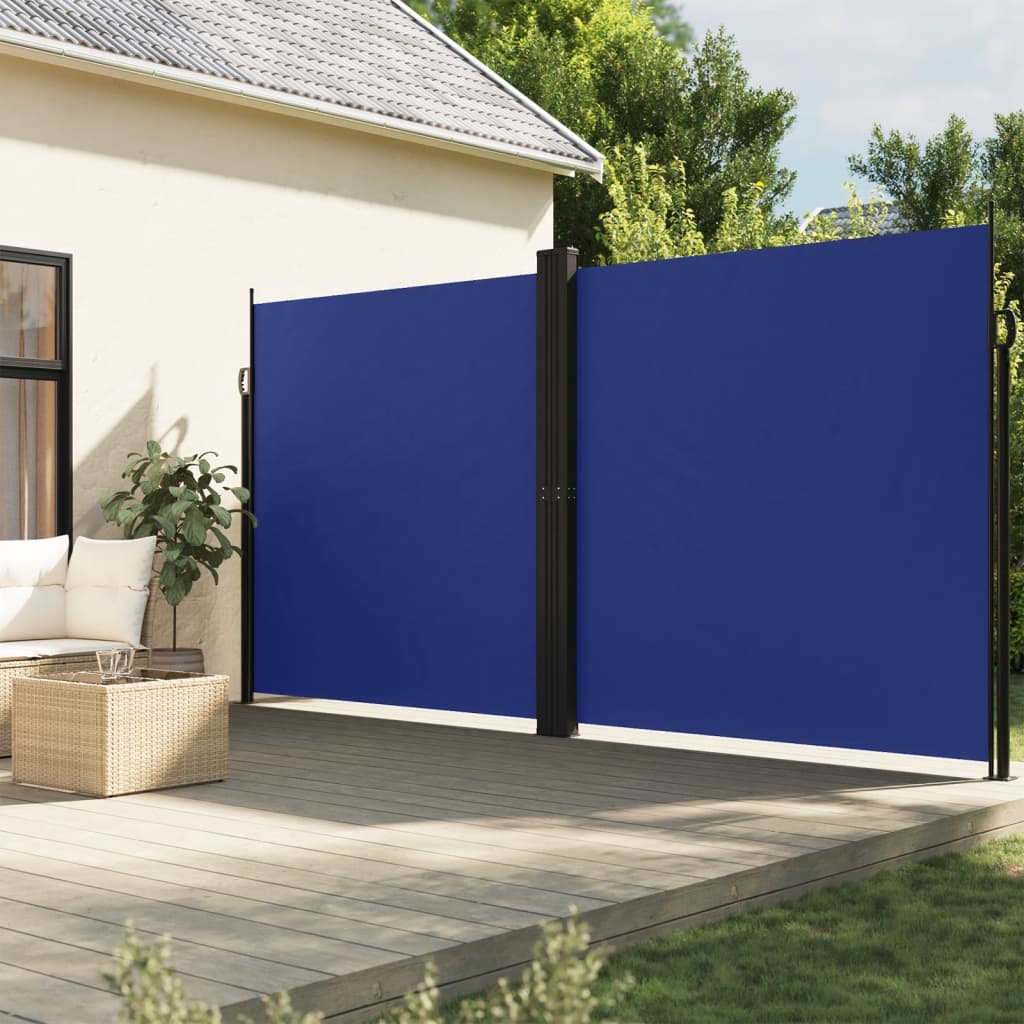 Tenda da Sole Laterale Retrattile Blu 200x600 cm | homemem39
