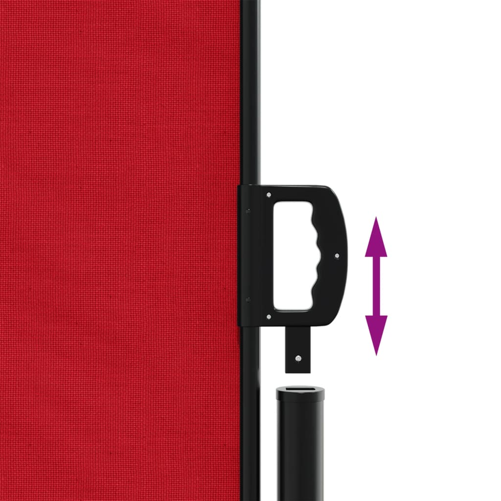 Tenda da Sole Laterale Retrattile Rossa 200x600 cm | homemem39