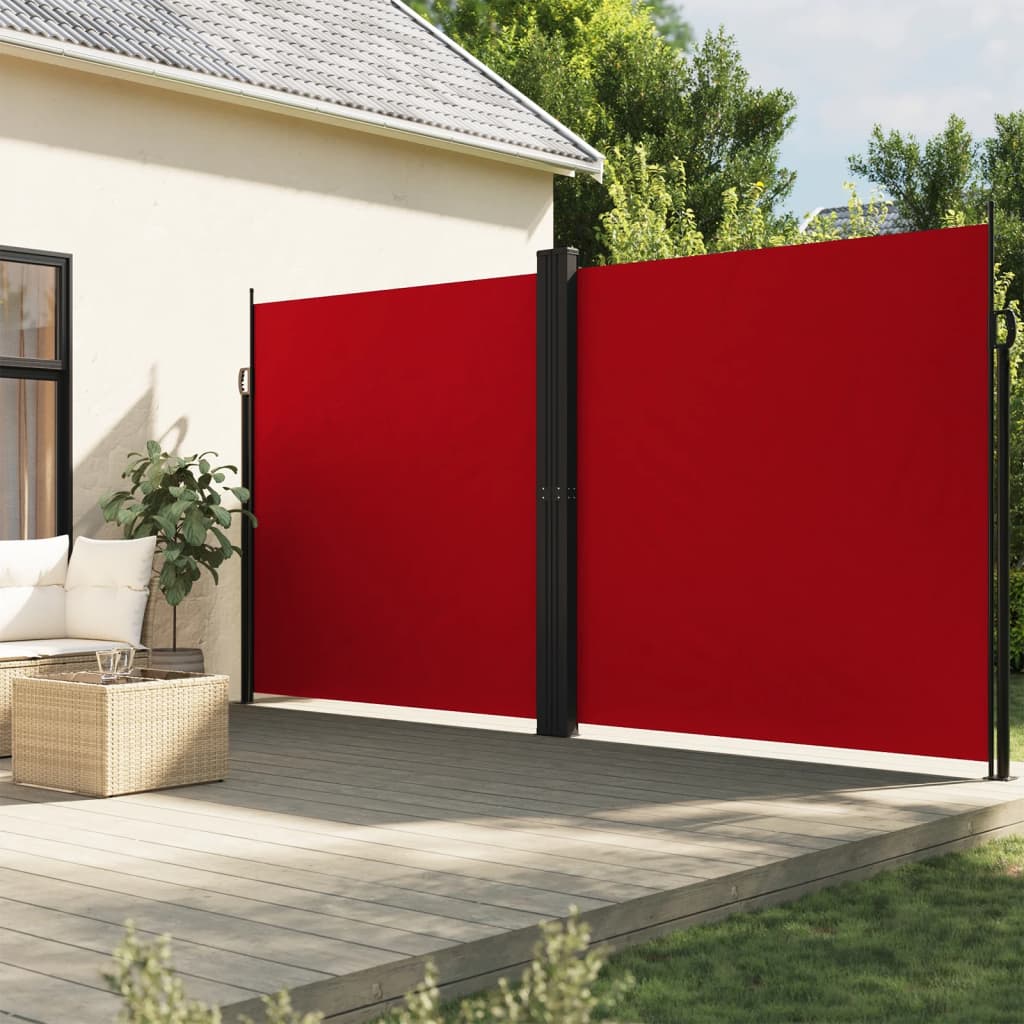 Tenda da Sole Laterale Retrattile Rossa 200x600 cm | homemem39