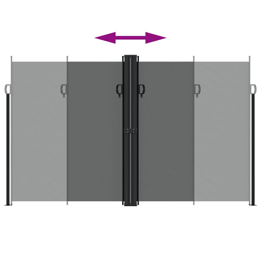 Tenda da Sole Laterale Retrattile Antracite 200x600 cm | homemem39