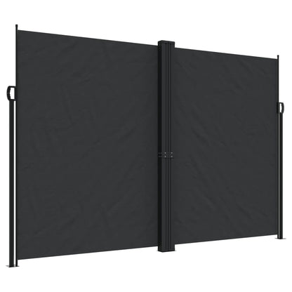 Tenda da Sole Laterale Retrattile Nera 220x600 cm | homemem39