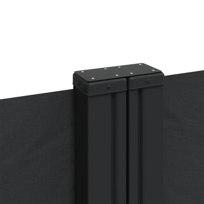 Tenda da Sole Laterale Retrattile Nera 220x600 cm | homemem39