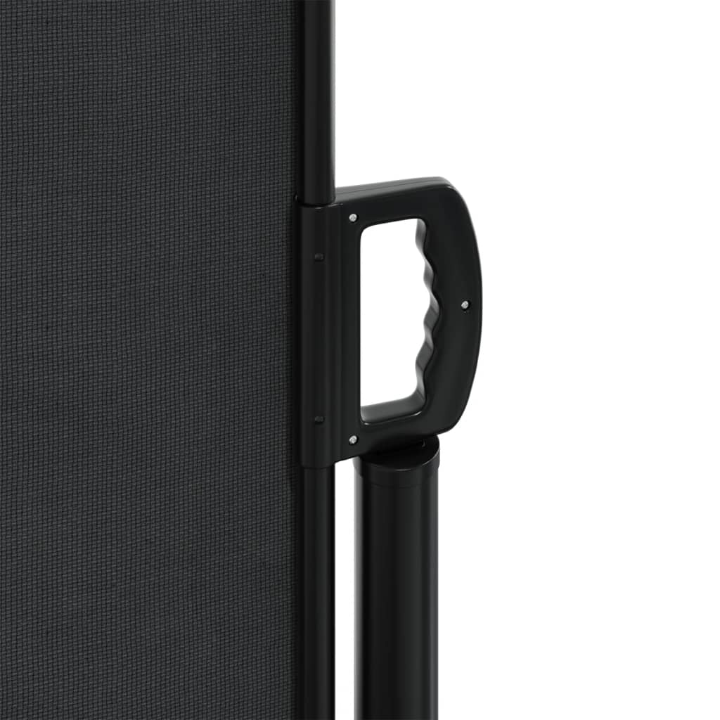 Tenda da Sole Laterale Retrattile Nera 220x600 cm | homemem39