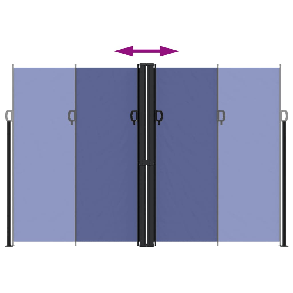 Tenda da Sole Laterale Retrattile Blu 220x600 cm | homemem39