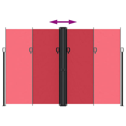 Tenda da Sole Laterale Retrattile Rossa 220x600 cm | homemem39