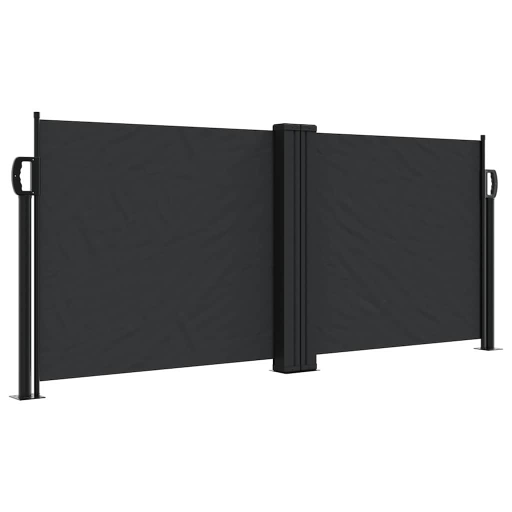 Tenda da Sole Laterale Retrattile Nera 100x1000 cm | homemem39