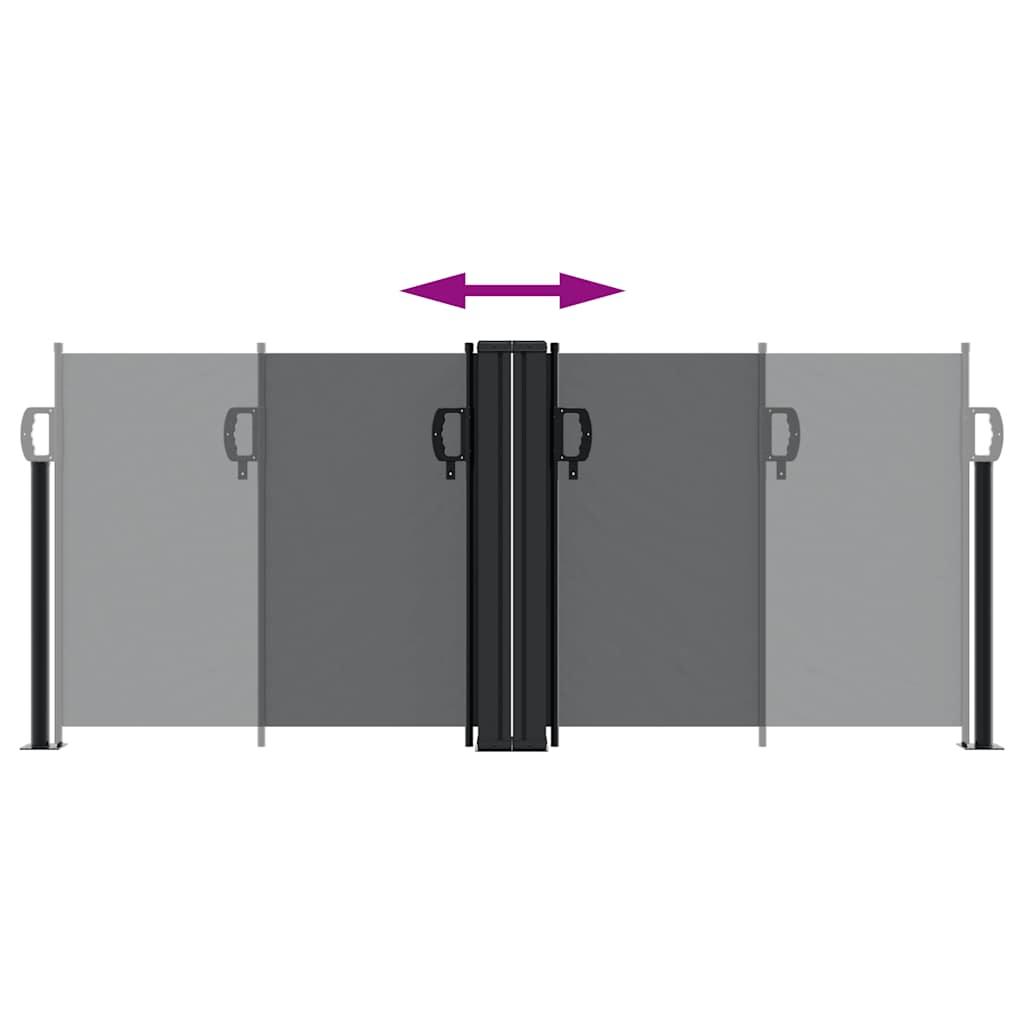 Tenda da Sole Laterale Retrattile Nera 100x1000 cm | homemem39