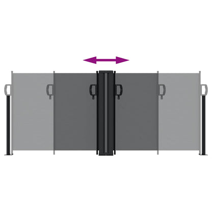 Tenda da Sole Laterale Retrattile Nera 100x1000 cm | homemem39