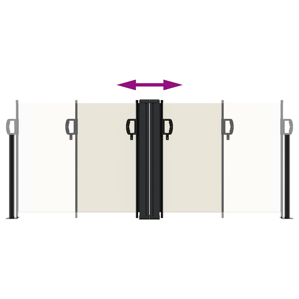 Tenda da Sole Laterale Retrattile Crema 100x1000 cm | homemem39