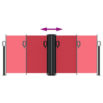 Tenda da Sole Laterale Retrattile Rossa 100x1000 cm | homemem39