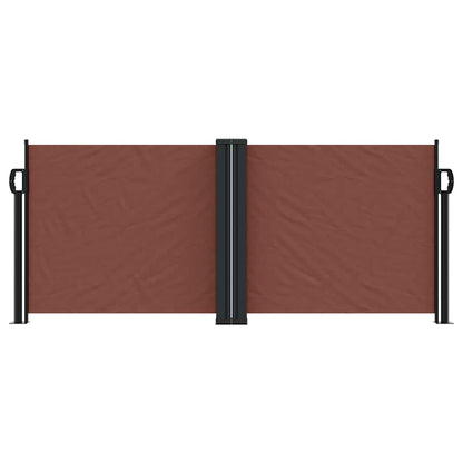 Tenda da Sole Laterale Retrattile Marrone 100x1000 cm