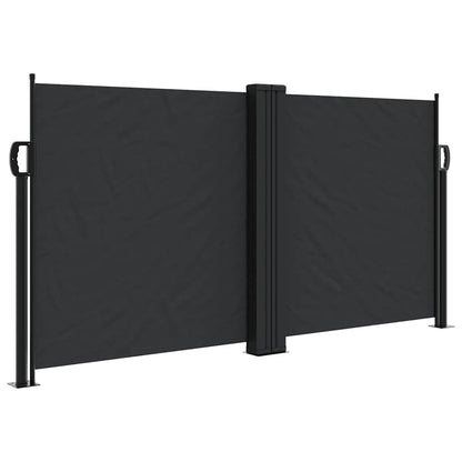 Tenda da Sole Laterale Retrattile Nera 120x1000 cm | homemem39