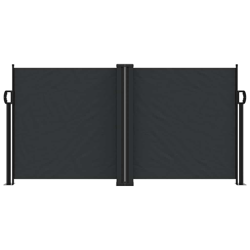 Tenda da Sole Laterale Retrattile Nera 120x1000 cm | homemem39