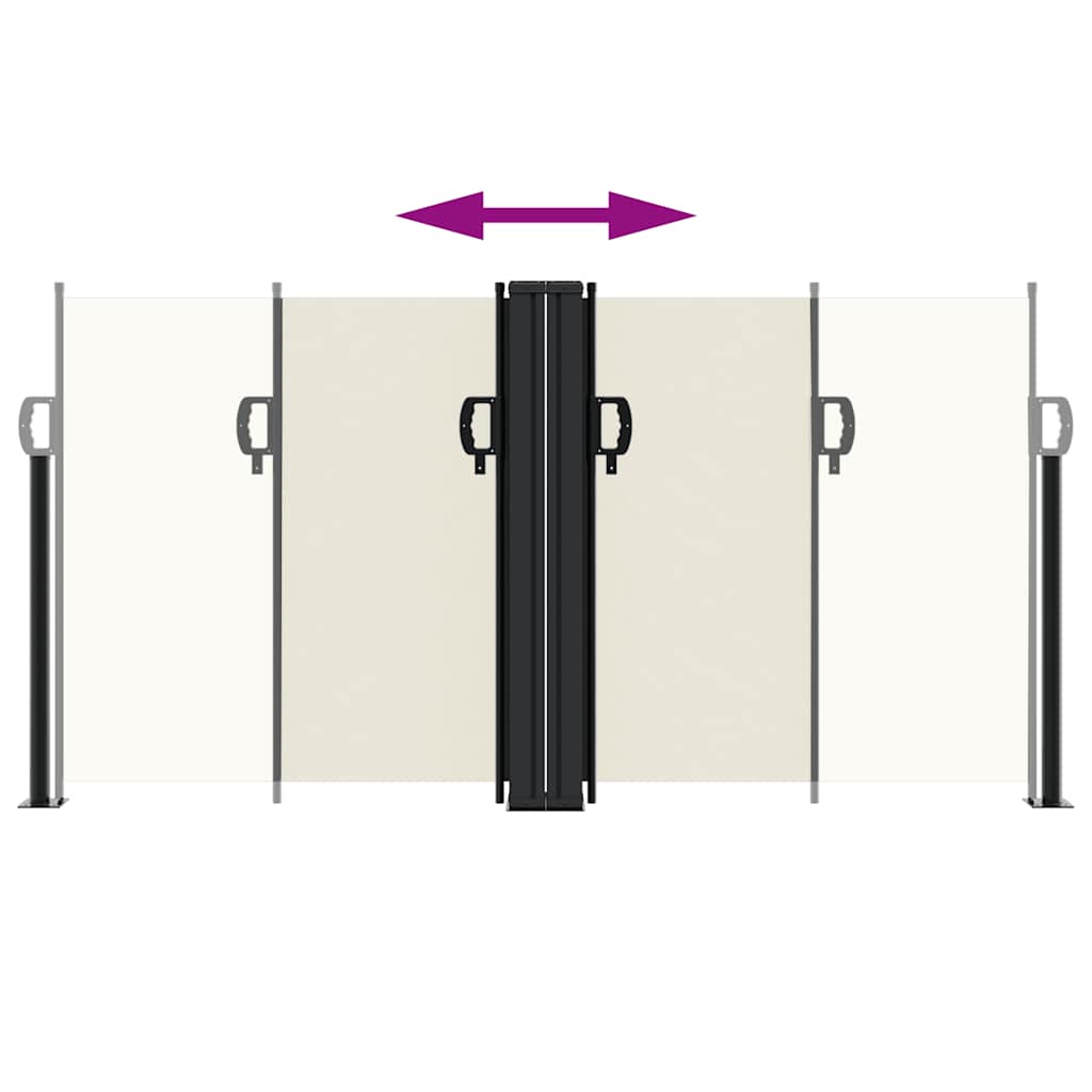 Tenda da Sole Laterale Retrattile Crema 120x1000 cm | homemem39