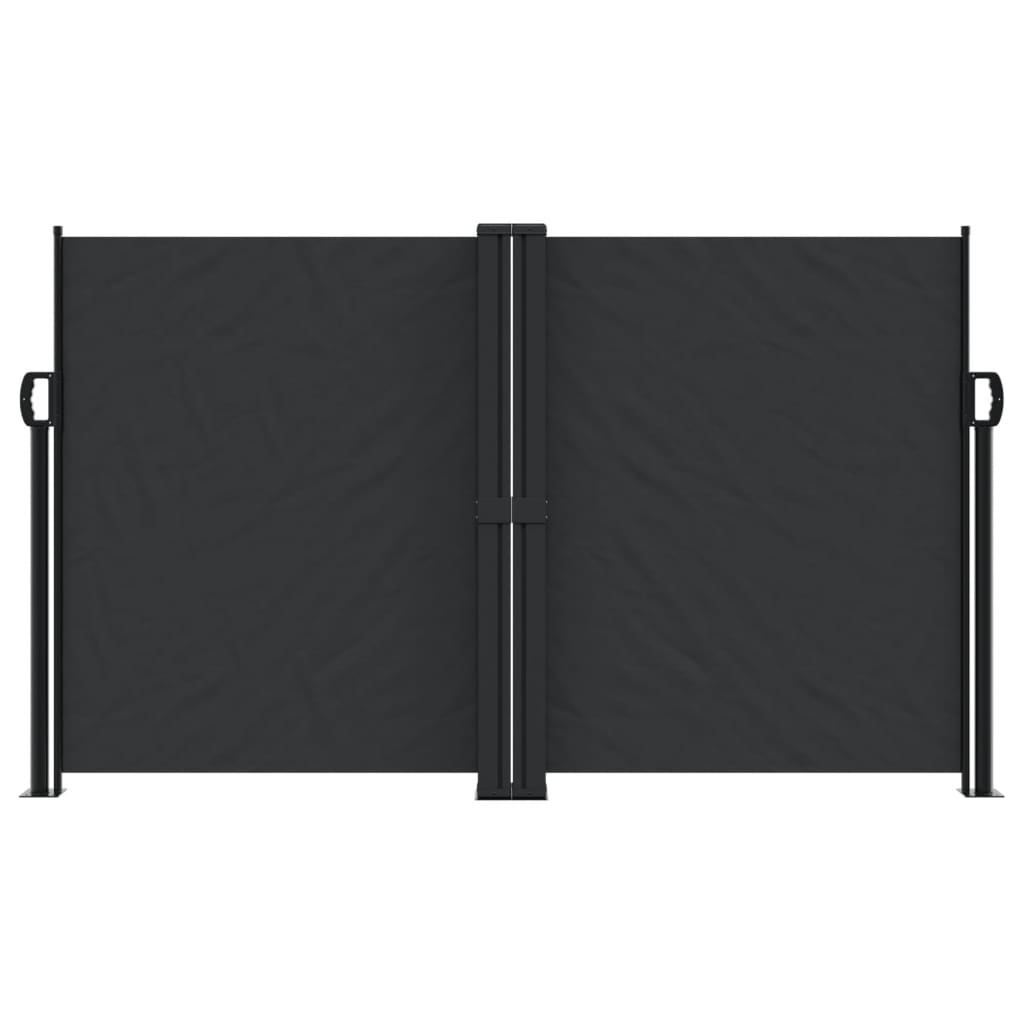 Tenda da Sole Laterale Retrattile Nera 140x1000 cm