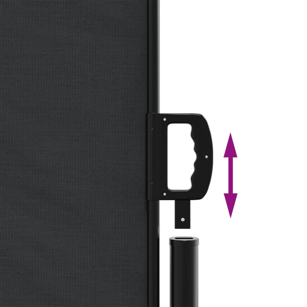Tenda da Sole Laterale Retrattile Nera 140x1000 cm | homemem39