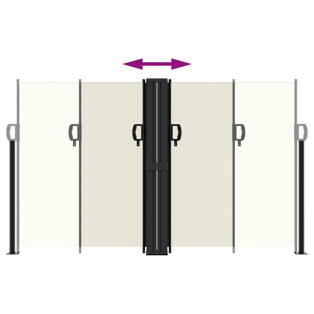 Tenda da Sole Laterale Retrattile Crema 140x1000 cm - homemem39