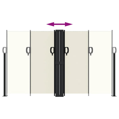 Tenda da Sole Laterale Retrattile Crema 140x1000 cm - homemem39