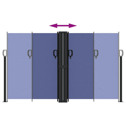 Tenda da Sole Laterale Retrattile Blu 140x1000 cm | homemem39