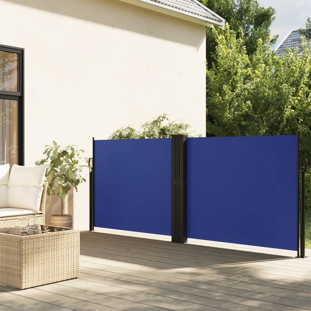 Tenda da Sole Laterale Retrattile Blu 140x1000 cm | homemem39