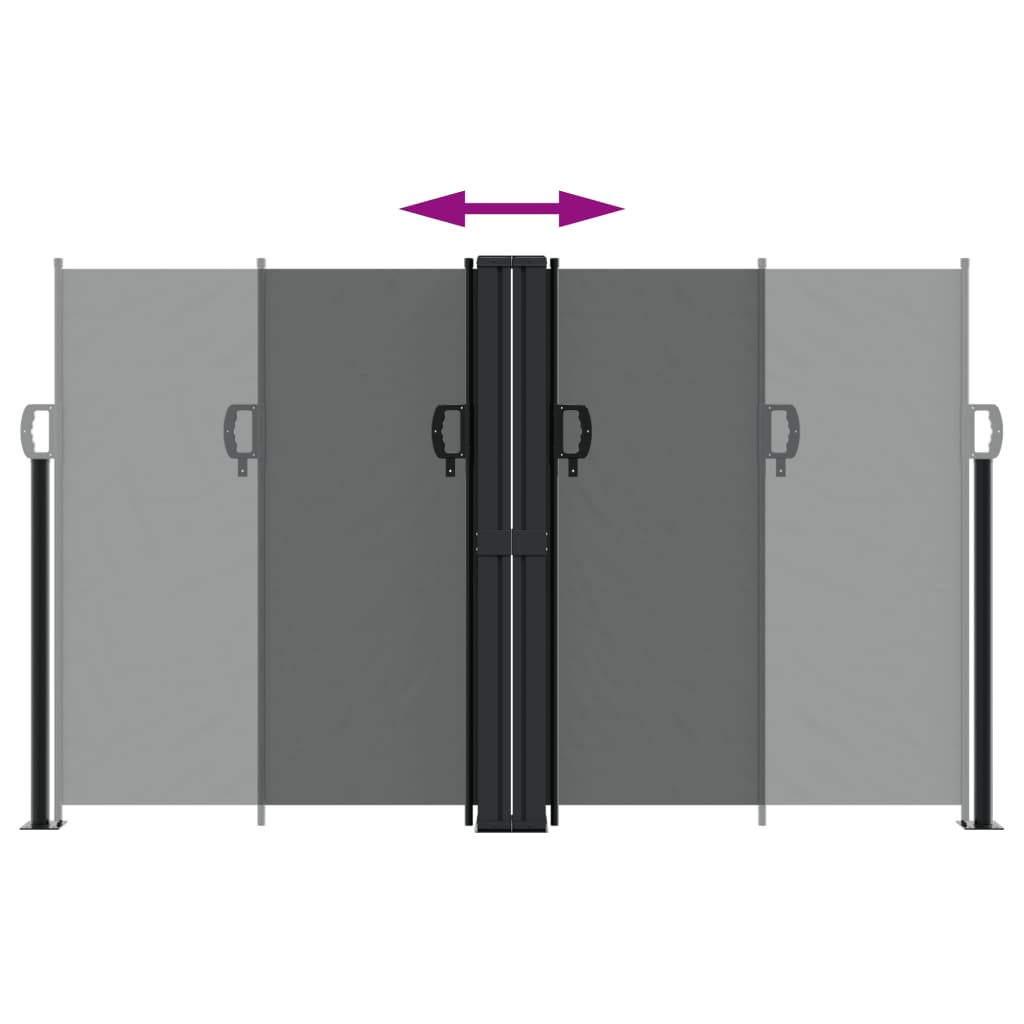 Tenda da Sole Laterale Retrattile Antracite 140x1000 cm | homemem39