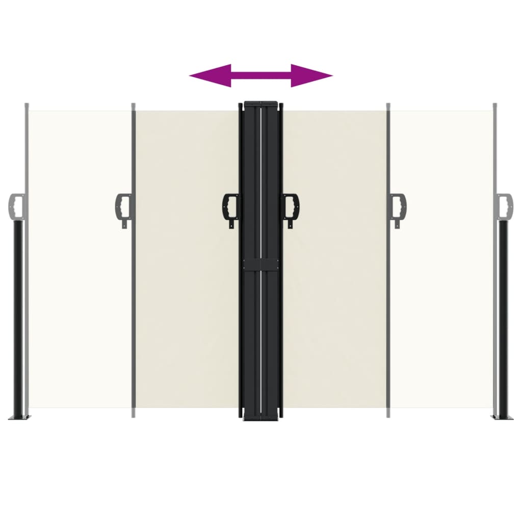 Tenda da Sole Laterale Retrattile Crema 160x1000 cm | homemem39