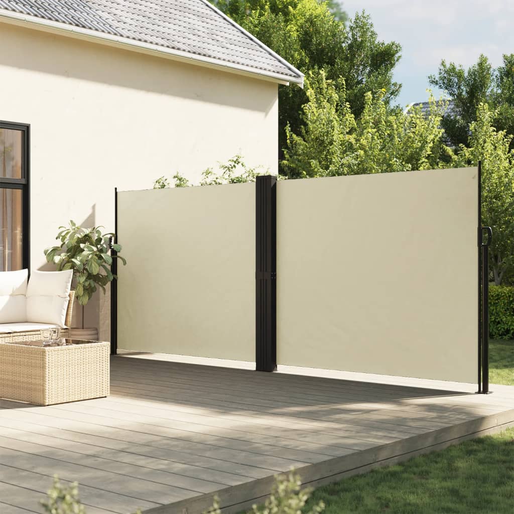 Tenda da Sole Laterale Retrattile Crema 160x1000 cm | homemem39
