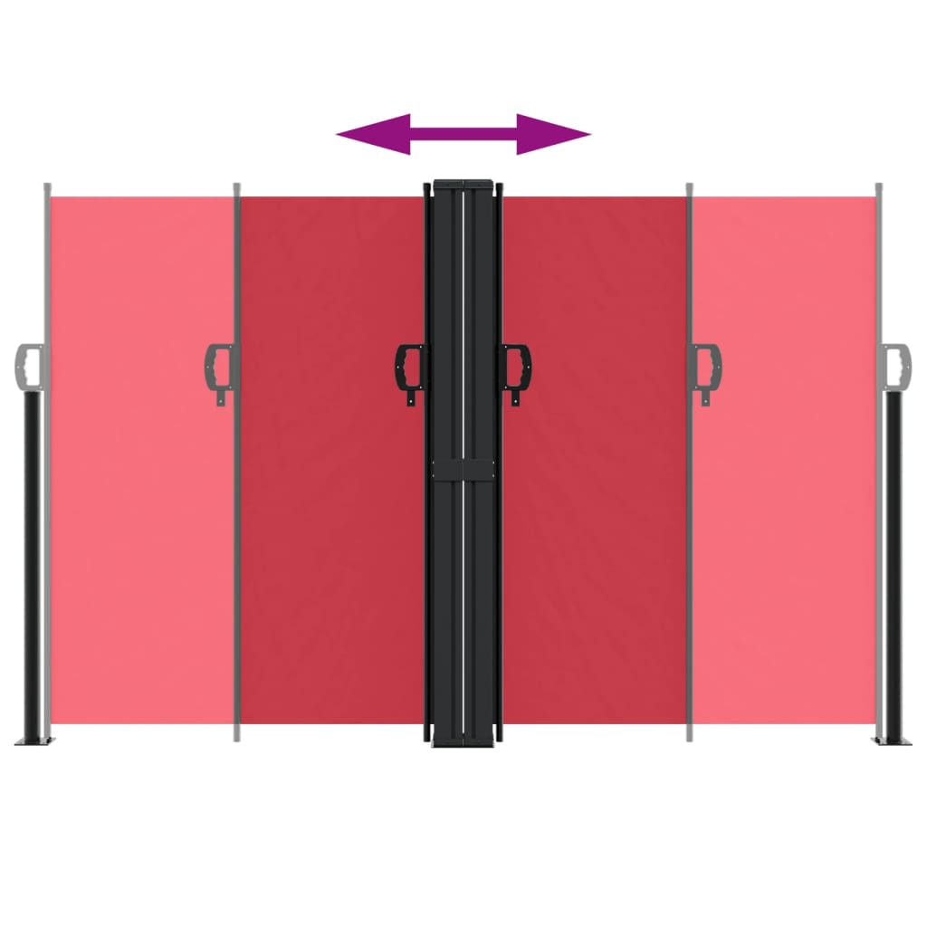 Tenda da Sole Laterale Retrattile Rossa 160x1000 cm | homemem39