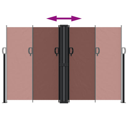 Tenda da Sole Laterale Retrattile Marrone 160x1000 cm | homemem39