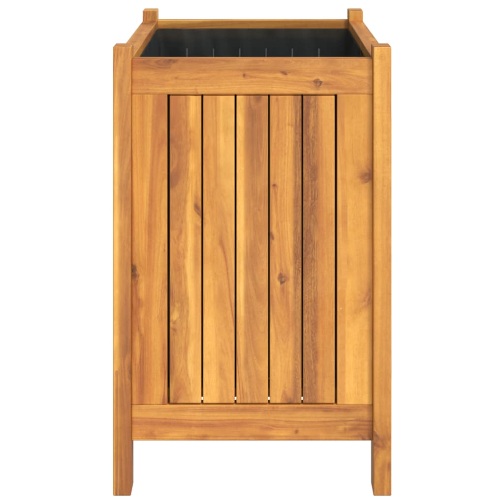 Fioriera Giardino con Rivestimento 54x31x50 cm Massello Acacia | homemem39