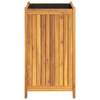 Fioriera Giardino con Rivestimento 42x42x75 cm Massello Acacia | homemem39