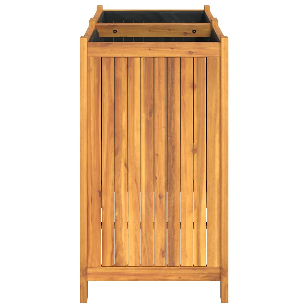 Fioriera Giardino con Rivestimento 84x42x75 cm Massello Acacia | homemem39