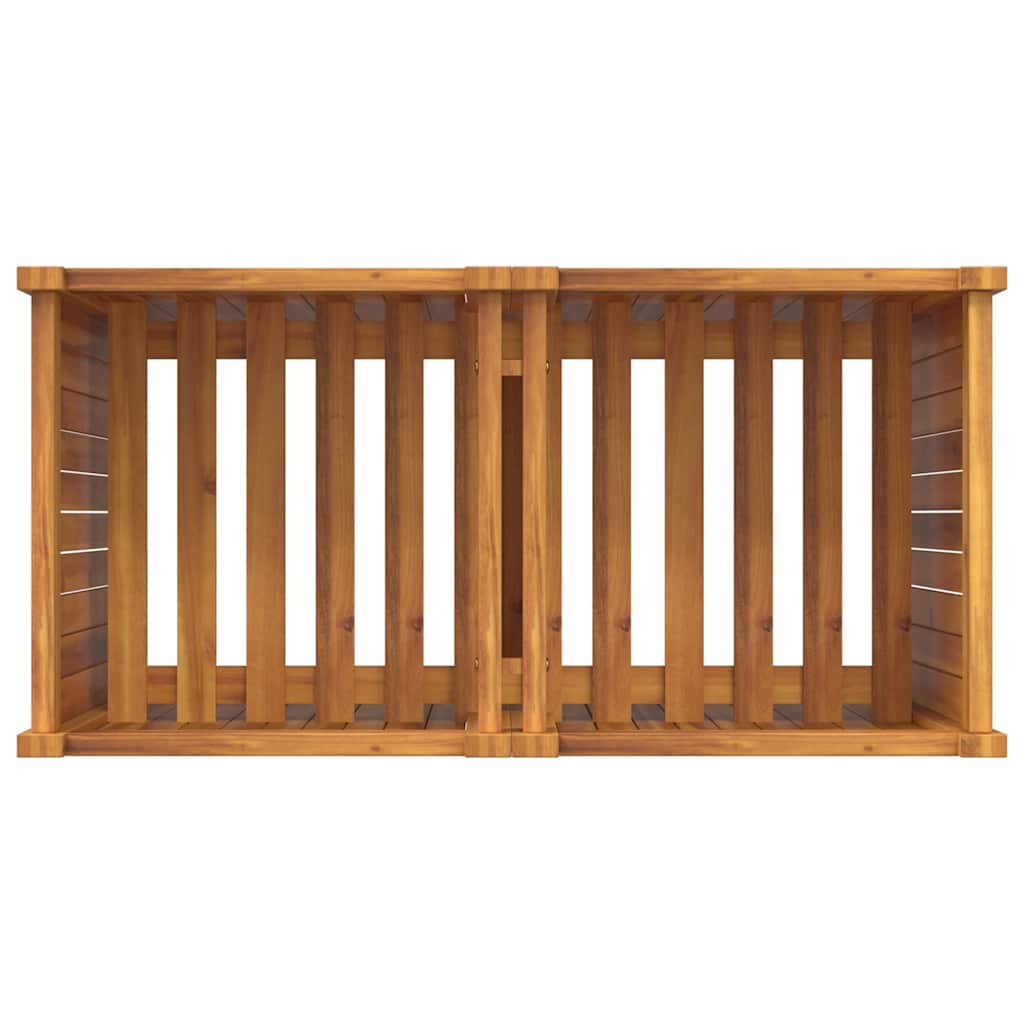 Fioriera Giardino con Rivestimento 84x42x75 cm Massello Acacia | homemem39