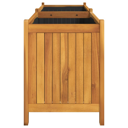 Fioriera Giardino con Rivestimento 153x38,5x50 Massello Acacia | homemem39