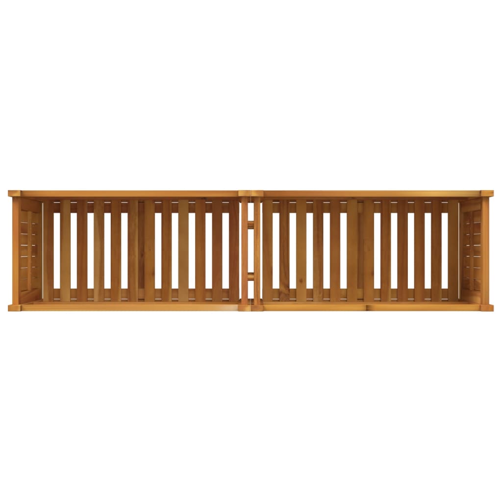 Fioriera Giardino con Rivestimento 153x38,5x50 Massello Acacia | homemem39