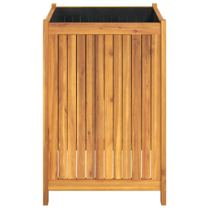 Fioriera Giardino con Rivestimento 50x50x75 cm Massello Acacia | homemem39